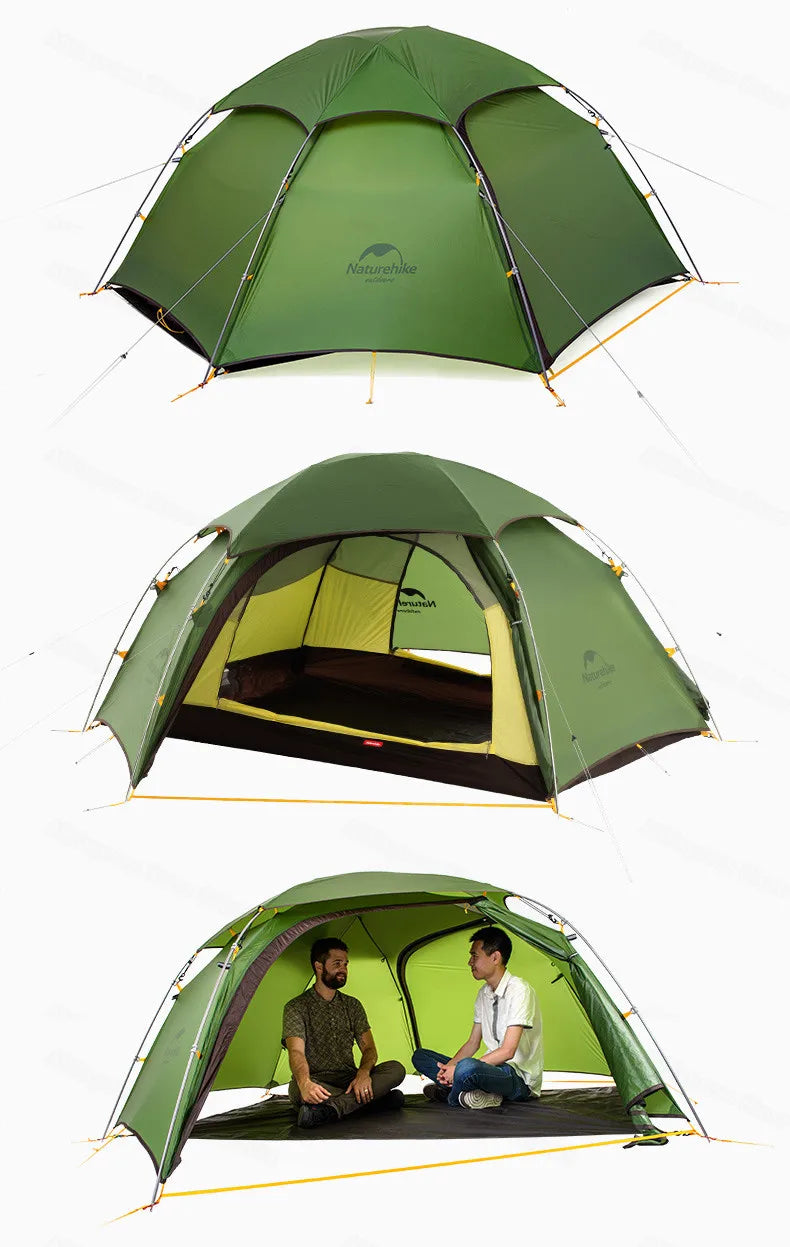 Naturehike Cloud Peak 2 Camping Tent 2-Person 20D Waterproof Ultralight Outdoor Travel Double Layer Tent 4-Season Use