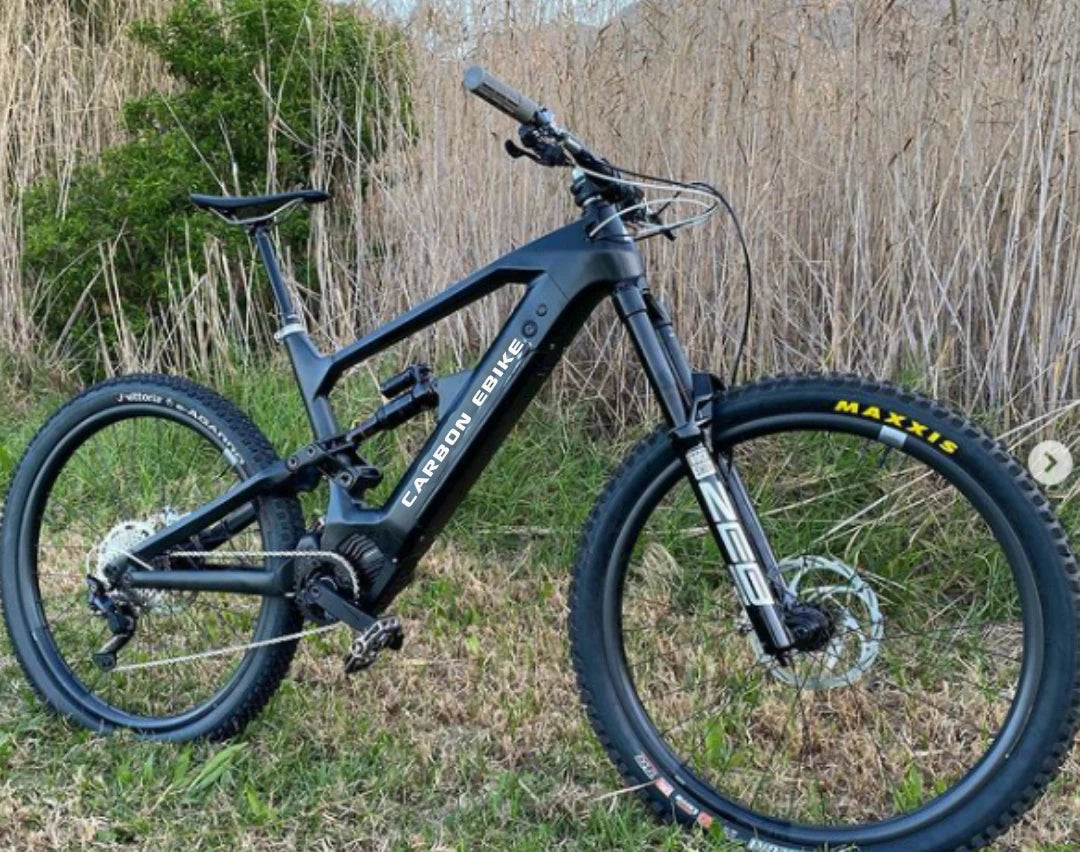 29er full shock AM mountain bike 48v1000w Bafang mid-motor carbon fiber frame lithium battery cross-country electric ebike EMTB