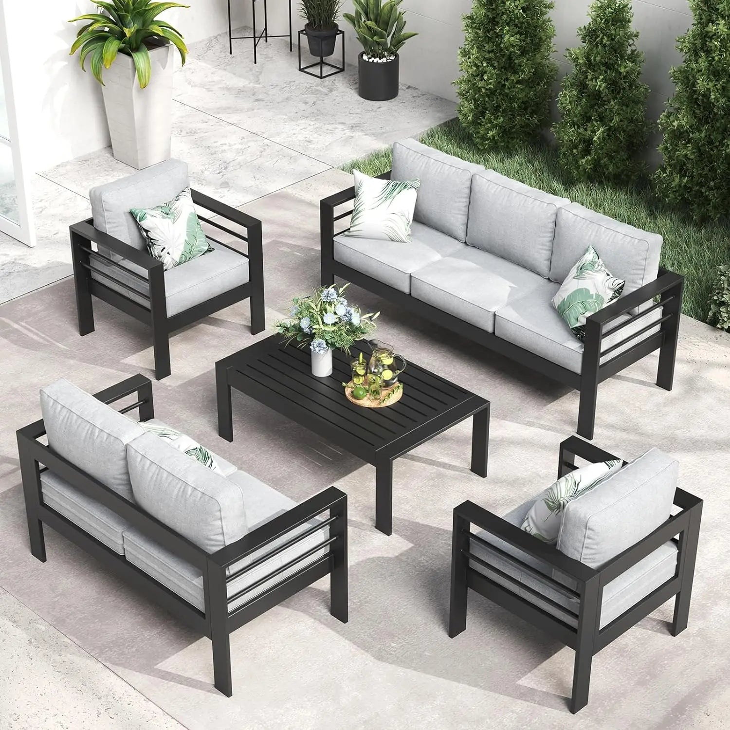 Outdoor Aluminum Patio Furniture Set – Comfortable & Stylish