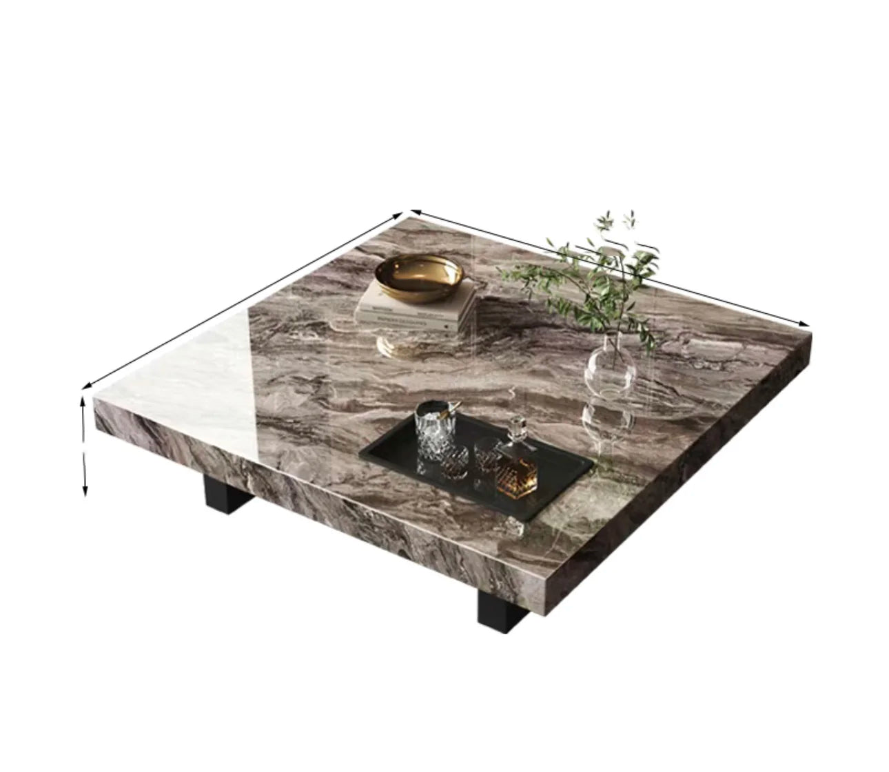 Minimalist Luxury Rock Slab Coffee Table