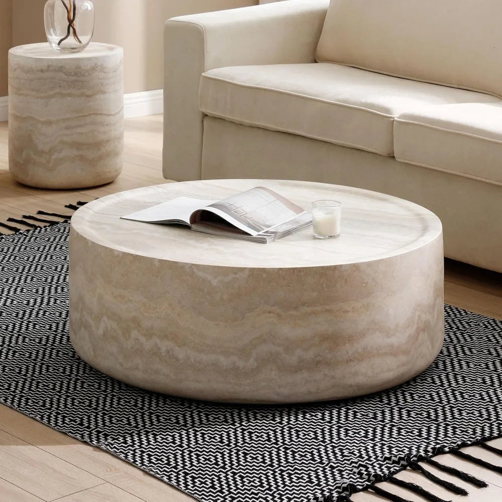 Modern Round Glass Coffee Table