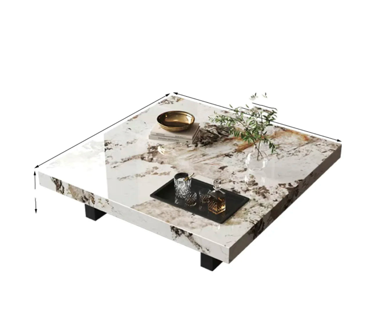 Minimalist Luxury Rock Slab Coffee Table