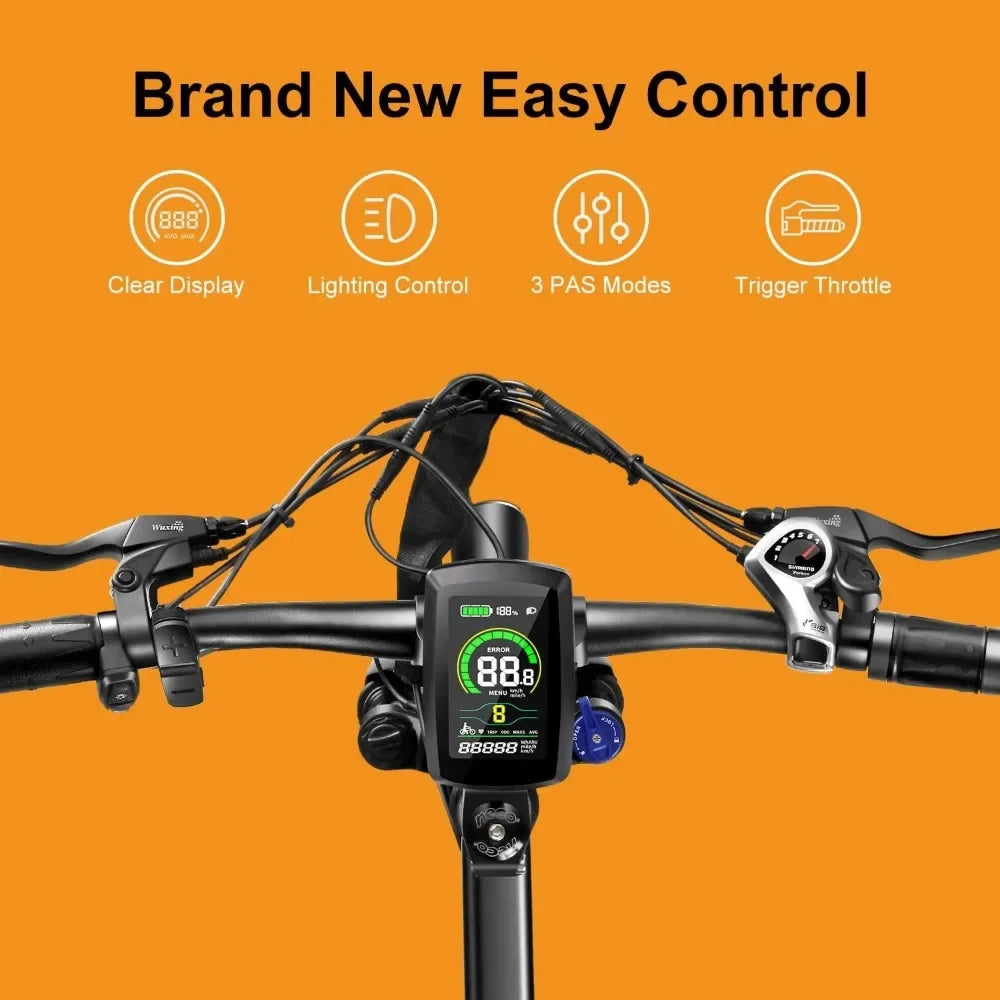 Electric Bike for Adults,360Wh Removable Battery,40ML 20MPH Commuting Electric Mountain Bike,350W Brushless Motor Electric Bike