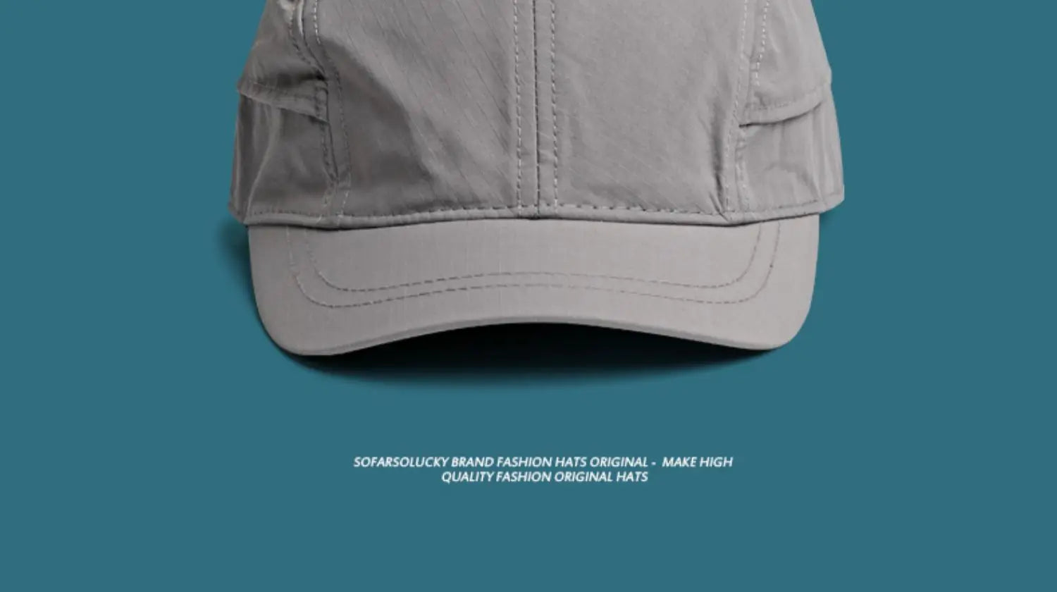 Japanese Thin Summer Outdoor Sunscreen Quick-drying Baseball Cap Men's Short Solid Color Light Board Baseball Cap