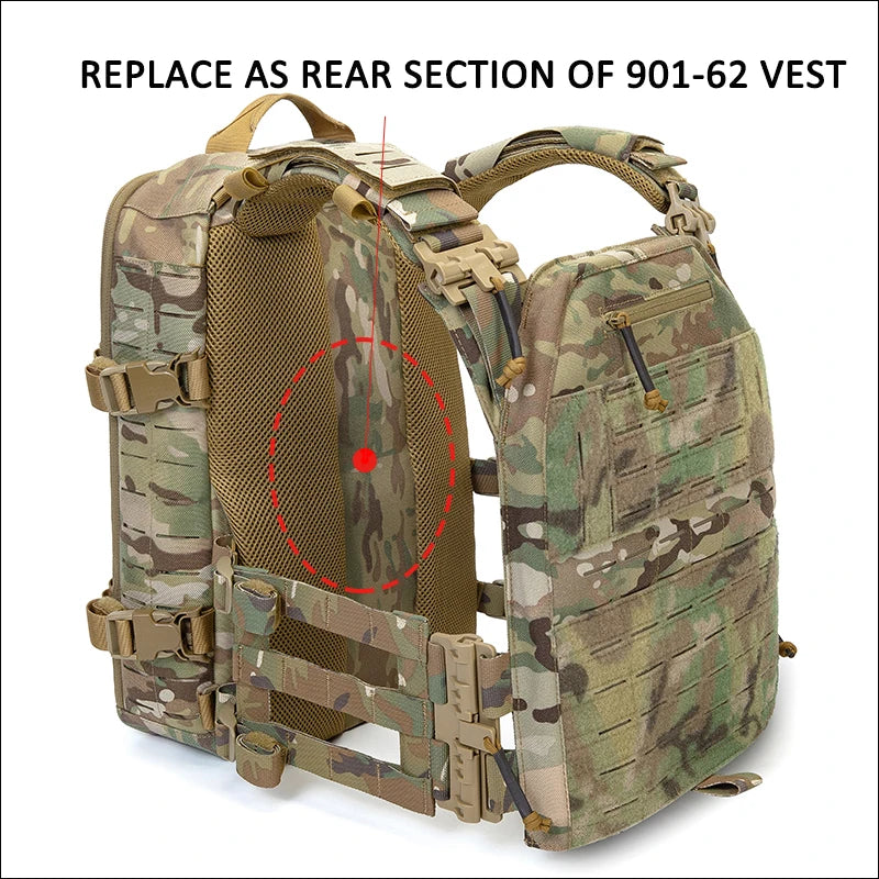 1000D Nylon Hunting Backpack Molle Plate Carrier Bag Light Weight Hiking Rucksack Compatible with Vest Sports Backpack