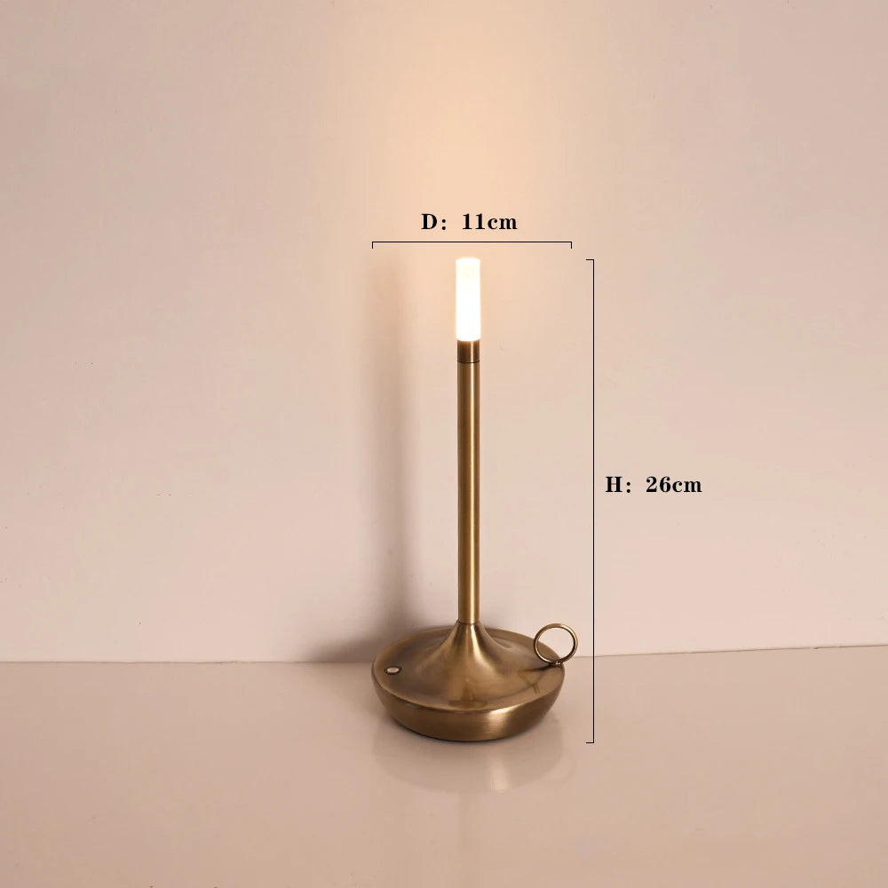 Candle Creative Atmosphere Table Lamp Rechargeable Touch Camping Desk Lamps for Coffee Restaurant Table Decoration Night Light