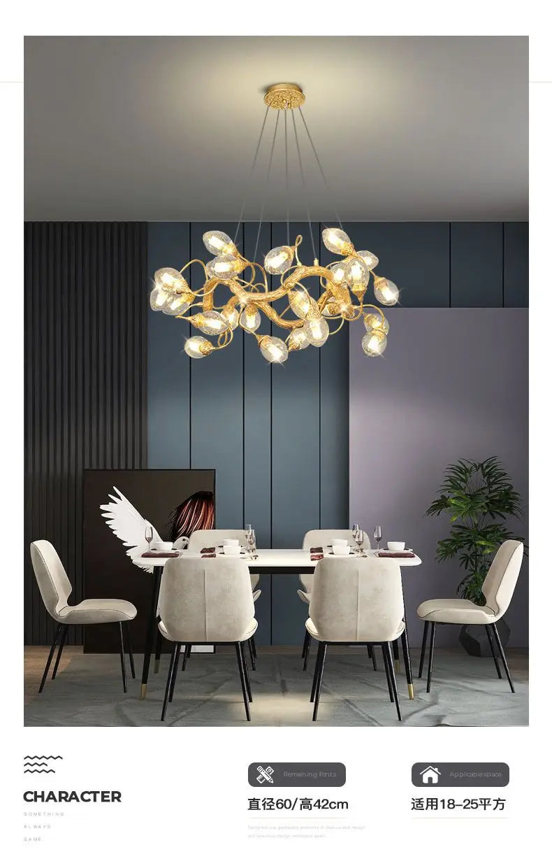 Modern LED All Fruiter Dinosaur Egg Ceiling Chandeliers Living Dining Room Pendent Lamp Home Decor Hanging Light Luster Fixtures