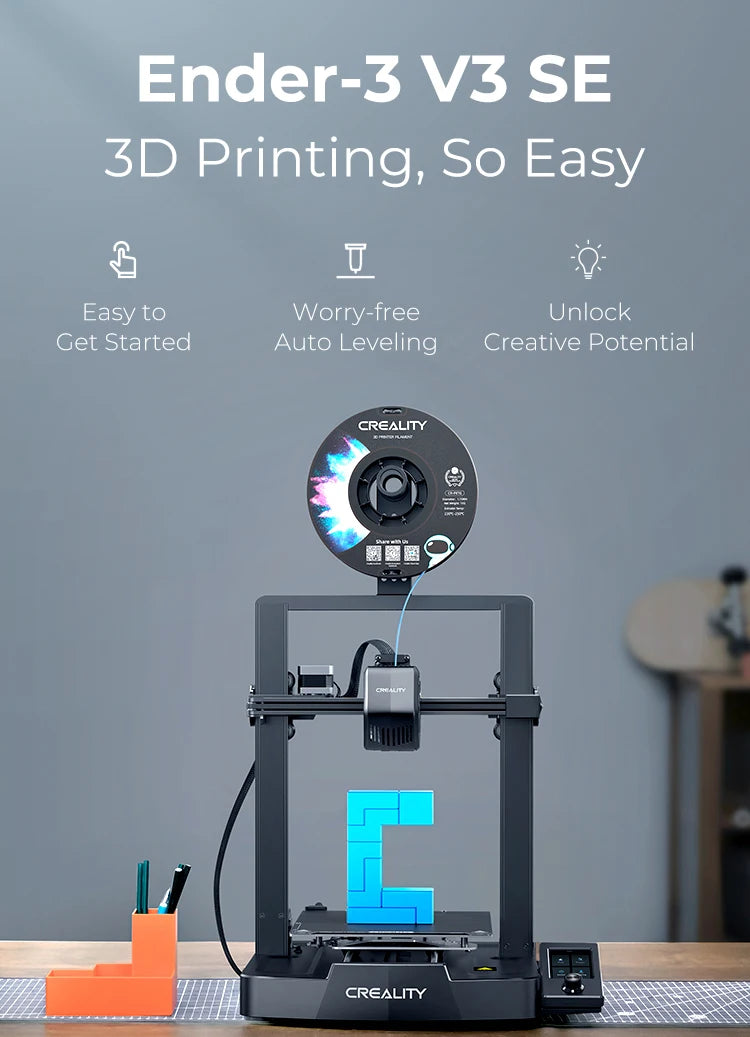 CREALITY Ender-3 V3 SE 3D Printer Sprite Direct Extrusion IU Display Auto Leveling Dual Z-axis 3D Printer Creality Ender-3 V3 SE