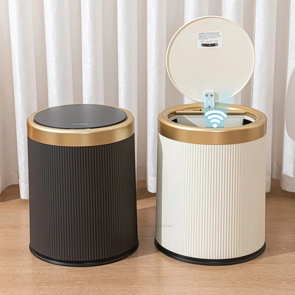 10L Light Luxury Smart Sensor Trash Can For Bathroom Kitchen Automatic Sensor Trash Bin With inner barrel Electric Wastebasket