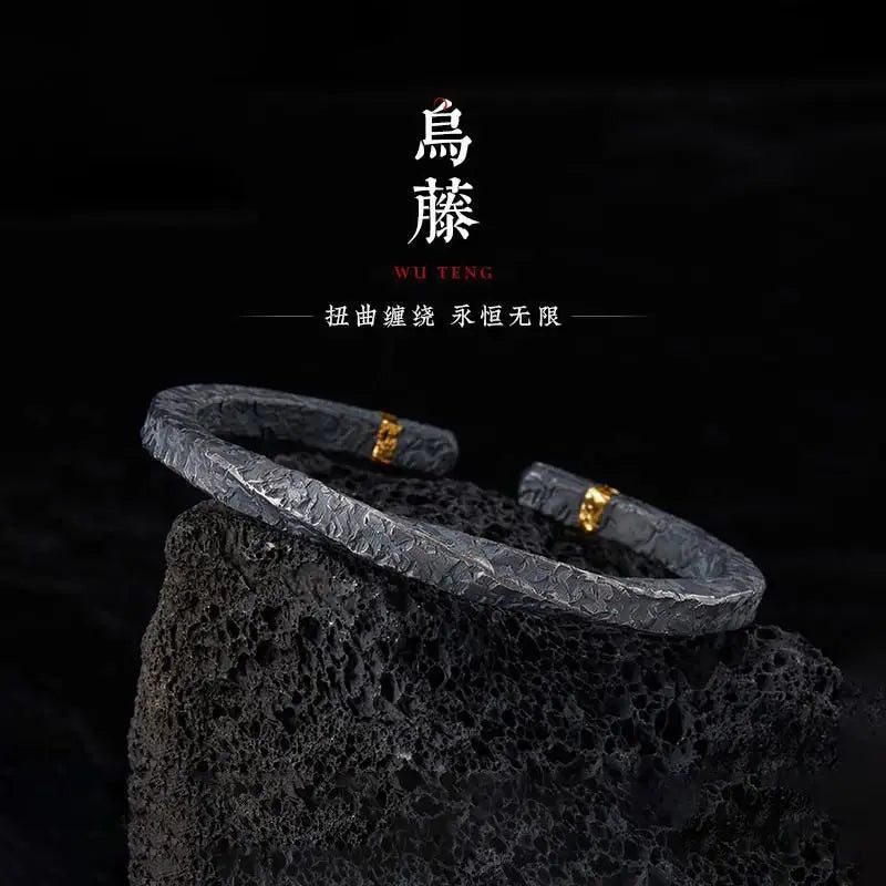 Original [Wu Teng] Mobius bracelet men's personality retro high sense bracelet light luxury black original couple opening gifts