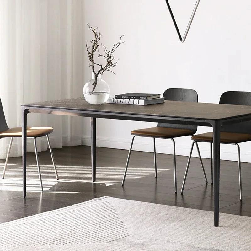 Simple Slate Dining Table Minimalist Nordic Coffee Modern Bar Tables Design Receptionist Muebles Cocina Kitchen Furniture HD50CZ