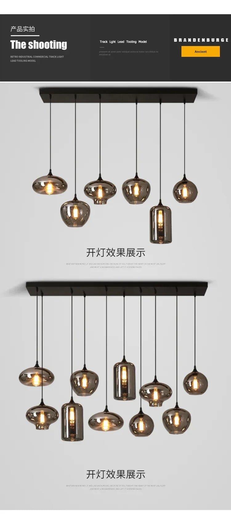 Modern Glass Chandeliers For Dining Tables Living Room Kitchen Office Coffee Hanging Lamp Nordic Home Pendan Light