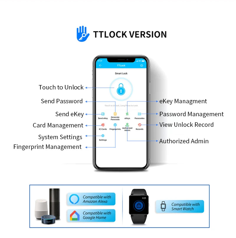 Tuya Smart Life App or TTLock APP Outdoor Waterproof Key Safe Box Security Fingerprint Password Storage Lock Key Box Anti-theft