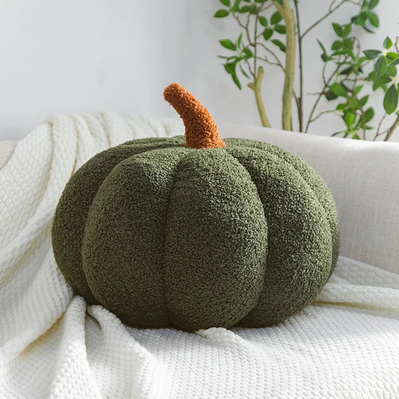 Pumpkin Throw Pillows Happy Halloween Fall Decorative Pumpkin Shaped Pillow Cute 3D Shaped Cushion for Bedroom Sofa