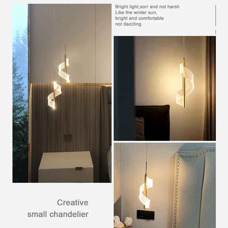 Nordic LED Pendant Lights Hanging Lamp Indoor Lighting For Home Bedside Living Room Decoration Dining Tables Aisle Pendant Light