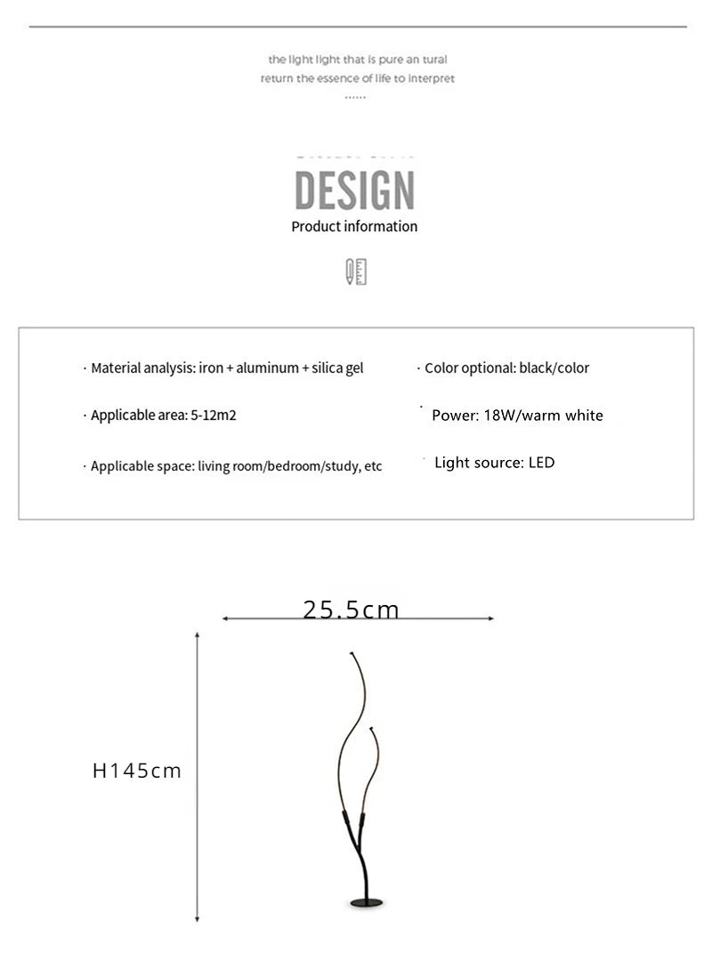 Modern LED Creative Branches Modeling Floor Lamp For Living Room Bedroom Indoor Home Decoration Fashion Light Luster Fixtures