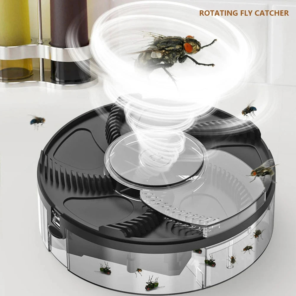 Automatic Flycatcher USB Fly Trap Electric Pest Catcher Indoor Outdoor Insect Killers for Kitchen Home