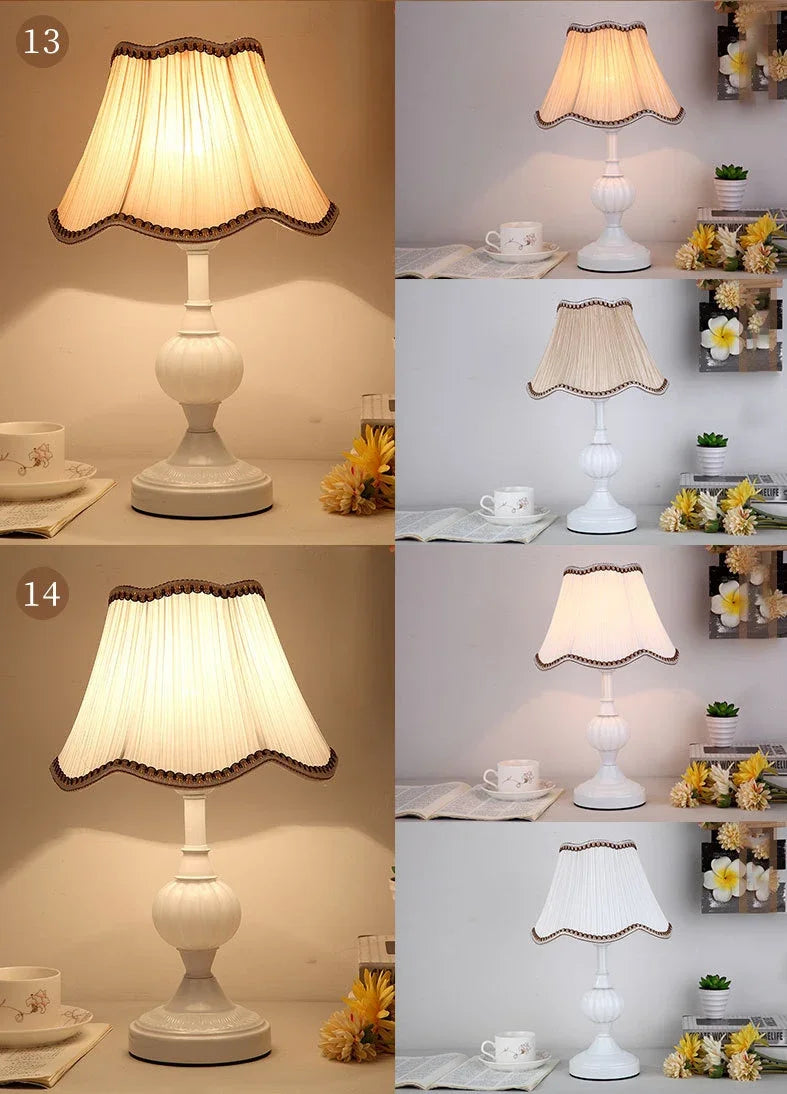 Retro Luxury Glass Iron Art Table Lamp Bedroom Decoration Bedhead Night Lamp Simple Classic Living Room Study Bedroom Desk Light