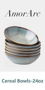 Ceramic Dinnerware Sets,Handmade Reactive Glaze Plates and Bowls Set,Highly Chip and Crack Resistant | Dishwasher & Micr