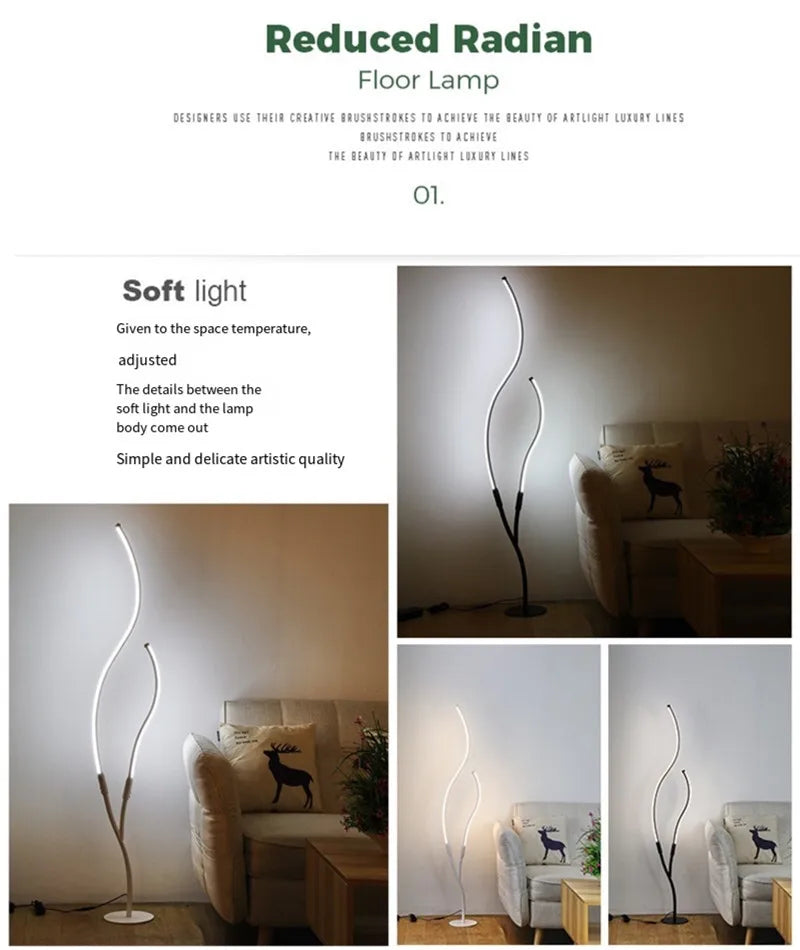 Modern LED Creative Branches Modeling Floor Lamp For Living Room Bedroom Indoor Home Decoration Fashion Light Luster Fixtures