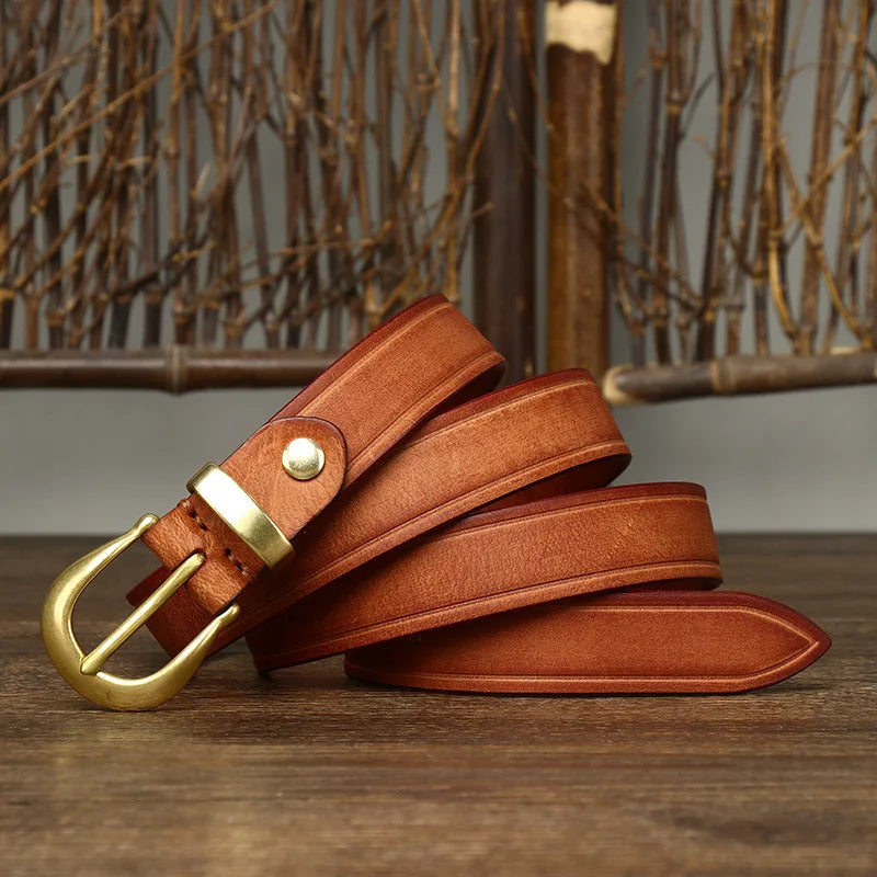 Elegant Cowhide Fashion Belt