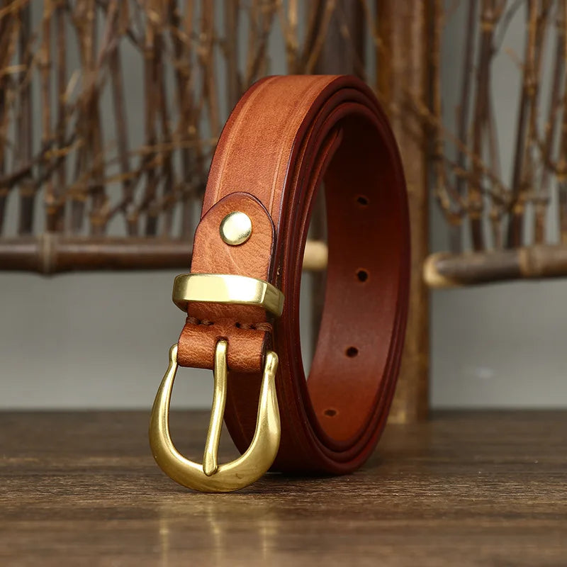 Elegant Cowhide Fashion Belt