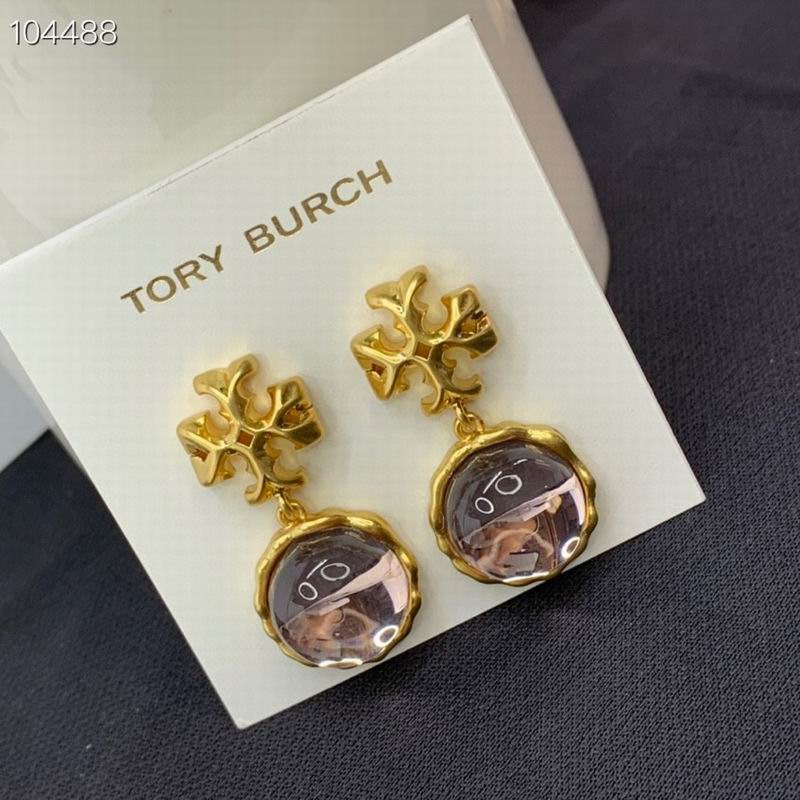 Tory Burch Earrings Elegant Hoop Design with Signature Detailing